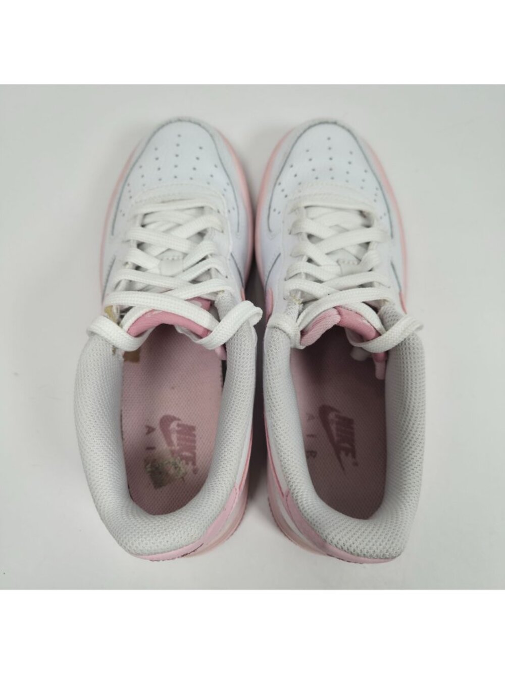 Nike Air Force 1 Low Youth White Pink Sneakers CT3839-107 US Size 5Y - Picture 6 of 8